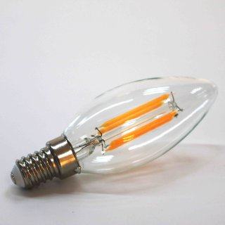 LED4.5W烛泡直灯丝灯B35透明E14/470lm/4000K