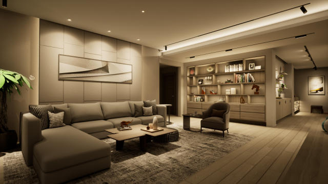 客厅平衡立体（空间感）灯光设计