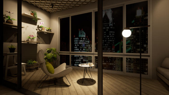 阳台简洁功能（无主灯）灯光设计