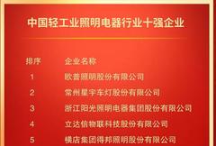 9家照明企业入选2019年度轻工业200强企业名单