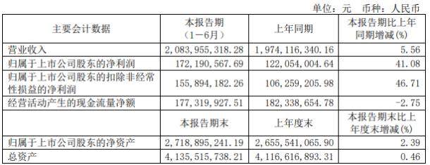 得邦照明2020上半年财报